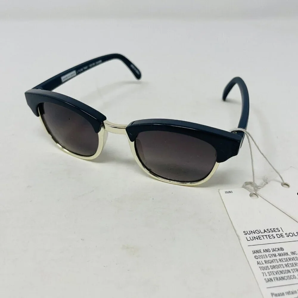 Janie and Jack Baby Boys 0-2 Years Vintage Inspired Wayfarer Sunglasses in Navy
